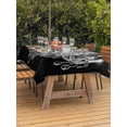thumbnail image 4 of 60x102 Inch Outdoor Tablecloth with Umbrella Hole Zipper Rectangle Crystal Chandelier Rectangular Tablecloths Outside Waterproof Candle Abstract Luxury Modern Patio Table Cloth Cover for Picnic Party, 4 of 8