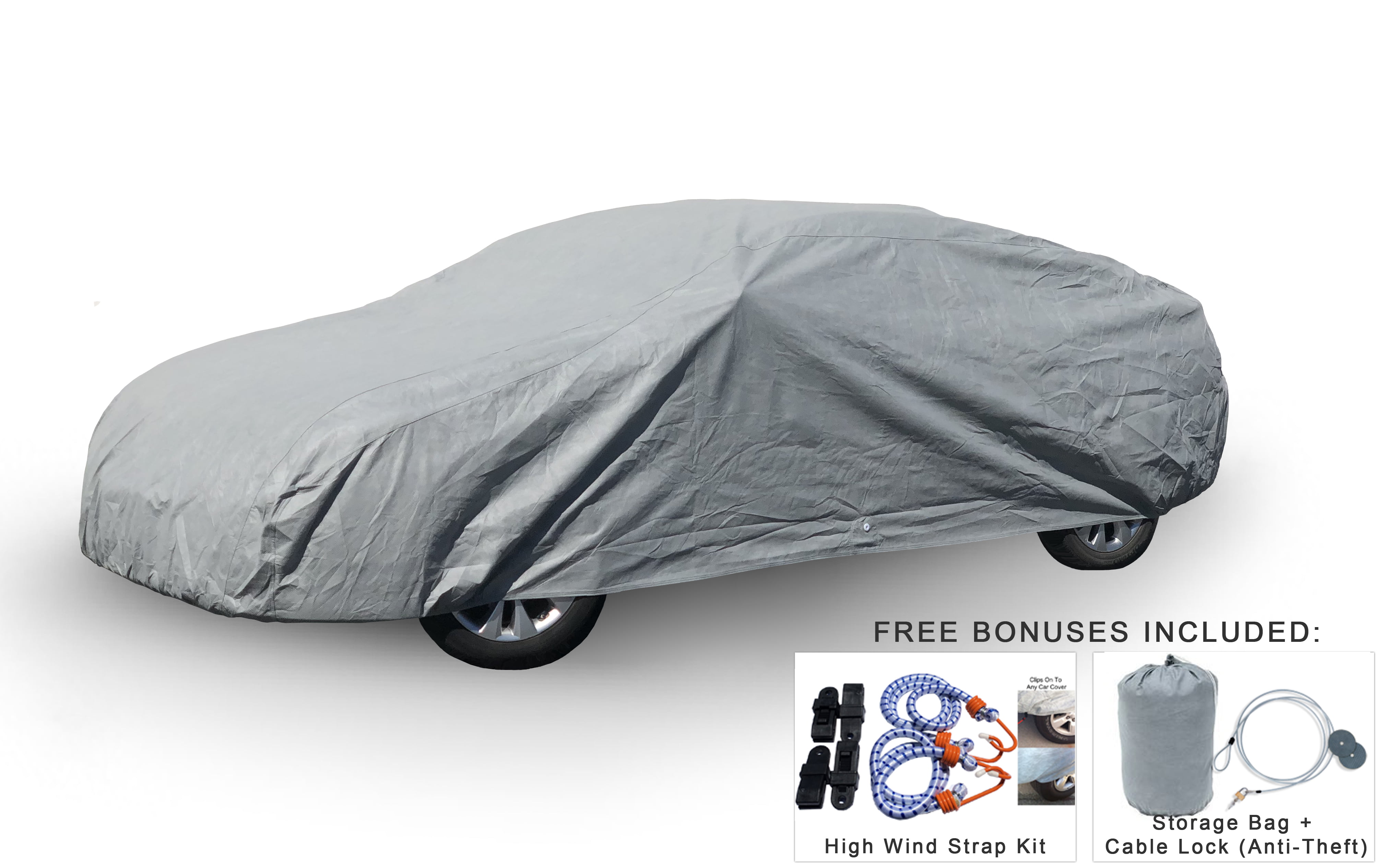 Car cover Compatible With KIA Stinger Car Cover Full Cover Outdoor Full Coverage UV Protection Waterproof All Weather Car Tarpaulin Color : Black