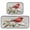 Beautiful Red Bird, variant on 2-Piece Kitchen Rugs Set Non-Slip Mats Carpet Floor for Kitchen, Bathroom (19.7"x27.6" & 19.7"x47.2") The Dog Is Running