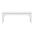 thumbnail image 3 of WestinTrends Malibu 46" length backless Outdoor Garden Bench, White, 3 of 15