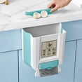 thumbnail image 3 of Hanging Kitchen Trash Can, Foldable Waste Bin for Kitchen, Collapsible Hang Small Plastic Garbage Can 2.4 Gallon for Cabinet/Car/Bedroom/Bathroom-Grey, 3 of 13
