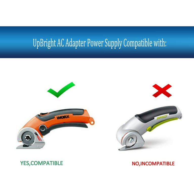Upbright AC/DC Adapter Compatible with Worx Zip Snip WX081L Wx08il ZipSnip 3.6V 4V Rechargeable Box Paper Cutter Tool 4.2V 500mA Bycr007042500u