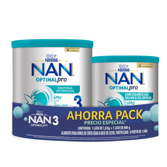 Alimento para niños Nan Nan 3 optimal pro Lata 2600 gr