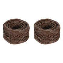 Uxcell 2Pcs 200ft/61m Beeswax Wick Rope, 1.2mm Thick Candle Making Wicks with Natural Beeswax Well Coated for Candle String Making Wick Lighter, Coffee
