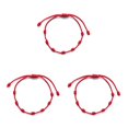 thumbnail image 2 of Jumpingount Pulseras anudadas con 7 nudos de la suerte, tejida de longitud, accesorios populares para mujer, cadena de mano, Unisex, adultos, Type1 NO1, 2 of 6
