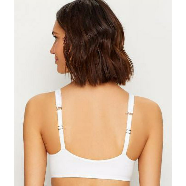 Hanes Ultimate® ComfortBlend® T-Shirt Front-Close Underwire Bra White 36B  Women's