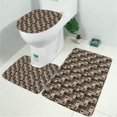 thumbnail image 2 of Multicolor Bigfoot and Checkerboard Pattern Bathroom Rugs Sets 3 Piece,Toilet Cover Set,Absorbent Non Slip Bathroom Mats Sets with U-Shaped Contour Rug Toilet Rug Set, 2 of 5