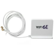 LaMaz WiFi6E Wireless Network Card Antenna Omnidirectional 4dBi High Gain 2.4GHz 5.8GHz WiFi Network Card Antenna with SMA Port White