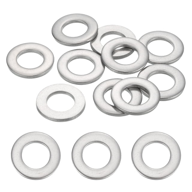 10 Pcs M13 304 Acier Inoxydable Rondelles Plates 13mm ID 24mm OD 2.5mm Épais, Argent