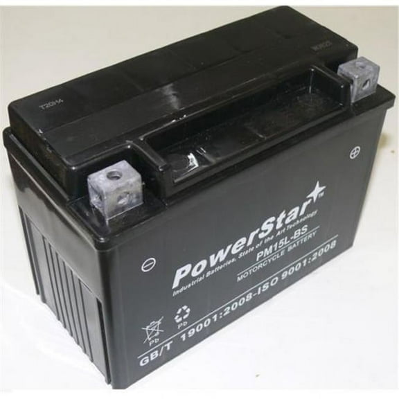 PowerStar PM15L-BS-04 Utx15L-Bs Ytx15L-Bs 12V13L Sealed Lead Acid Battery - 2 Year Warranty