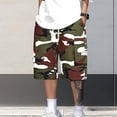 thumbnail image 2 of Dresfit Cargo Shorts for Men Long Drawstring Camo Shorts 2026 Summer Stretch Hiking Sweat Shorts Big and Tall Camouflage Wide Leg Outdoor Carpenter Shorts S, 2 of 6