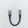 thumbnail image 4 of Cable adaptador de auriculares tejido compatible con Apple 14, adaptador de audio para iPhone 13, 4 of 5