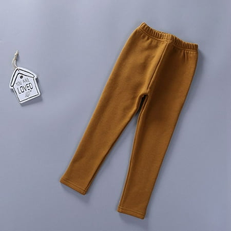 

THE WILD Girls Winter Warm Pants Kids Fleece Lined Full Length Stretchy Leggings