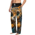 thumbnail image 2 of Daiia Playful Leopard Art Men's Sleep Pant with Pockets and Drawstring,Pajama Pants-Large, 2 of 9