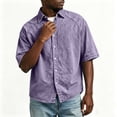 thumbnail image 5 of RongHuan Button Down Shirts for Men Casual Short Sleeve Cotton Shirt Summer Beach Outdoor Tops with Pocket, 5 of 8