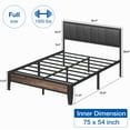 thumbnail image 5 of Lusimo Full Size Bed Frame with Upholstered Headboard and Under-Bed Storage No Box Spring Needed, Dark Gray, 5 of 9