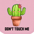 thumbnail image 4 of Inktastic Cute Cactus Dont Touch Me Boys or Girls Baby Bib, 4 of 4