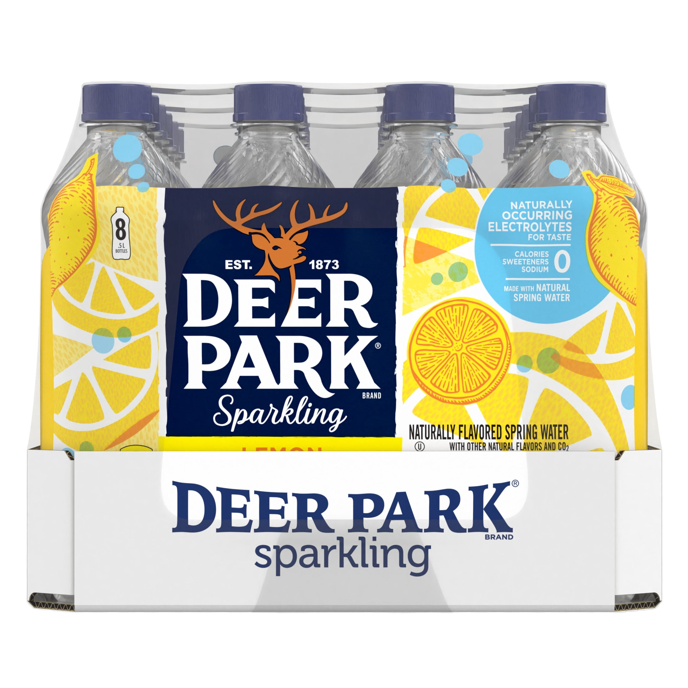 Deer Park Sparkling Water, Lemon, 16.9 Oz. Bottles (24 Count)