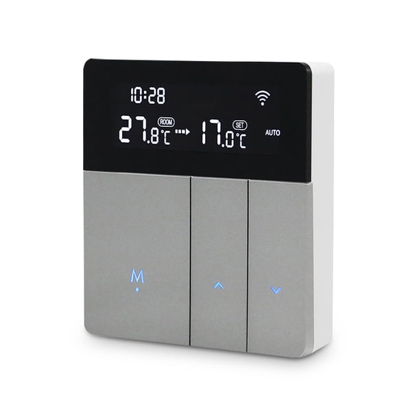 Pantalla digital WiFi Termostato inteligente Aplicación de teléfono grande 5 a 60 ℃ Controlador de temperatura para centros comerciales Dispositivos inteligentes Suministros para el hogar Caldera 3A Scienceny HA009492-02B
