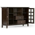 thumbnail image 3 of Acadian SOLID WOOD 53 inch Wide Transitional TV Media Stand in Brunette Brown For TVs up to 60 inches, 3 of 7