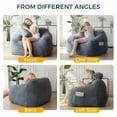 thumbnail image 5 of GOODONE Giant Bean Bag Chair with Pillow,Bean Bag Couch Stuffed High-Density Foam, Plush Lazy Sofa Comfy Chair,Large BeanBag Chair for Adults in Livingroom,Bedroom,DustyBlue, 5 of 8