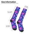 thumbnail image 2 of Naloa blue Skull purple flower1 Thigh High Socks Extra Long Stretchy Sock Women Over Knee High Opaque Stocking Daily Wear, 2 of 6