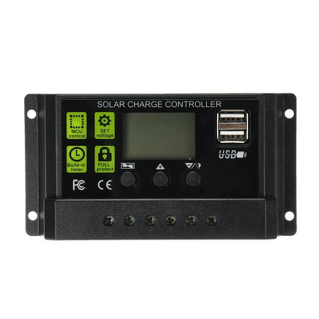 30A 12V 24V LCD Display PWM Solar Panel Regulator Solar Charge Controller Solar Panel Controller