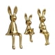 thumbnail image 3 of 3x Estatuas Familia Conejito Figura Cerámica Figuras Animales Adorno Coleccionable para Oro, 3 of 9