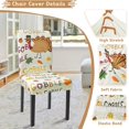 thumbnail image 5 of Fall Chair Covers Set of 6 Turkey Maple Leaves Stretch Parsons Chair Slipcovers for Fall Thanksgiving Dining Room Decor Chair Seat Protectors (Turkey Maple Leaf,6PCS), 5 of 6