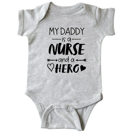 

Inktastic My Daddy is a Nurse and a Hero Gift Baby Boy or Baby Girl Bodysuit