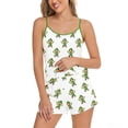 thumbnail image 2 of Babcutegg Nightwear for Women Elastic Waist Lightweight Short Sleeve and Shorts Set Crew Neck Comfortable and Breathable Womens Summer Sleepwear Green Size S, 2 of 4