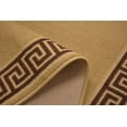 thumbnail image 4 of Custom Size Runner Rug Bordered Greek Key Meander Beige Roll Runner Rug Choice of Your&nbsp;Length by feet&nbsp;Slip Resistant Latex Back Cut to Size Rug Runners Customize in USA Facility, 4 of 9
