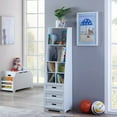 thumbnail image 3 of DUOSONG Kids Funnel White Bookcase With Book Display/Organizer Drawers - Classic White, 3 of 10