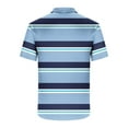 thumbnail image 2 of Jalioing Men's Pullover Golf Shirt Classic Striped Short Sleeve Collared T Shirt Summer Casual Button Tee Shirt, 2 of 4