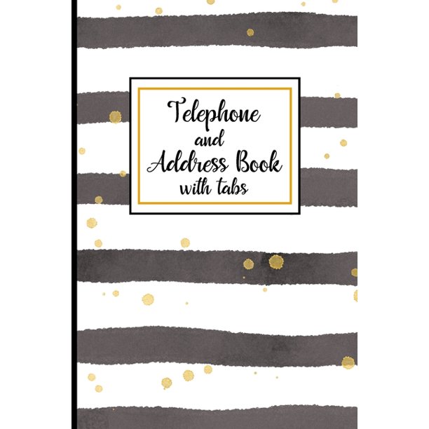 Telephone and Address Book With Tabs Organizer and Notes with