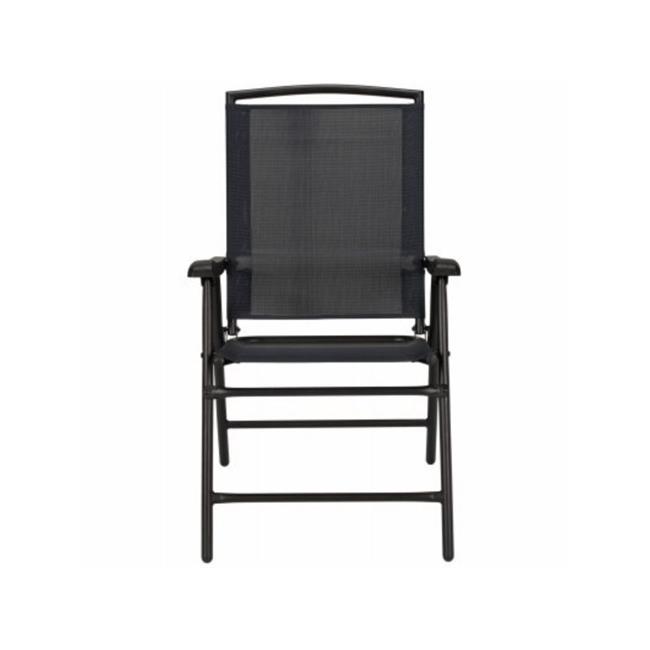 Woodard 270111 Sunny Isles Sling Fabric Steel Folding Chair, Navy