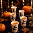 thumbnail image 2 of SLYNSHome 16Pcs Witch Disposable Tableware Paper Cups Vintage Printed Table Supplies For Halloween Dinner Holiday Party Tabletop Decor, 2 of 6