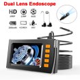 HD 1080P Dual Lens Endoscope Camera 4.3" Pipe Inspection Borescope