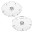 Turn Table Display Design Milisten 2-Pack Transparent Rotating Display Base with Smooth Swivel ...