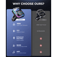 thumbnail image 3 of JOYROOM Bluetooth FM Transmitter for Car, Wireless Bluetooth 5.3 Car Adapter, PD & QC 3.0 USB Car Charger, Handsfree Car Kit MP3 Player, Support U Disk, 3 of 10