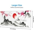 thumbnail image 3 of Japanese Landscape Cherry Blossom Gaming Mouse Pad XL, Non Slip Rubber Base Mousepad, Stitched Edges Desk Pad, Extended Large Mice Pad,31.5 X 11.8 Inch, 3 of 6