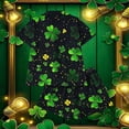 thumbnail image 6 of Levmjia Women Pajama Set Lapel Short Sleeve St. Patrick's Print Button Down Blouse Shorts Polyester Sleepwear Home Comfortable and Breathable 2 Piece Outfit Summer, 6 of 6