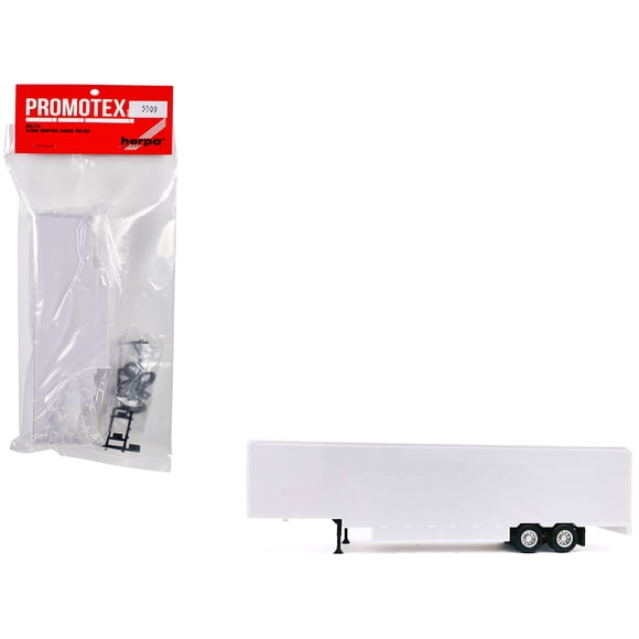 48ft Moving Van Trailer Light Gray 1/87 (HO) Plastic Model by Promotex