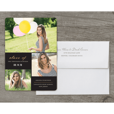 Sailboat Announcement - Elegant Grad Deluxe Graduation Announcement