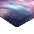 thumbnail image 2 of Ambesonne Galaxy Fitted Sheet 2 Pcs Set, Cosmos Universe Space, Twin XL, Purple Coral Pale Blue, 2 of 3