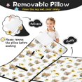 thumbnail image 3 of Highland Cow and Sunflower Print Teens Toddler Nap Mat with Pillow, Sleeping Mat Bag for Preschool Daycare 59"x22", 3 of 6