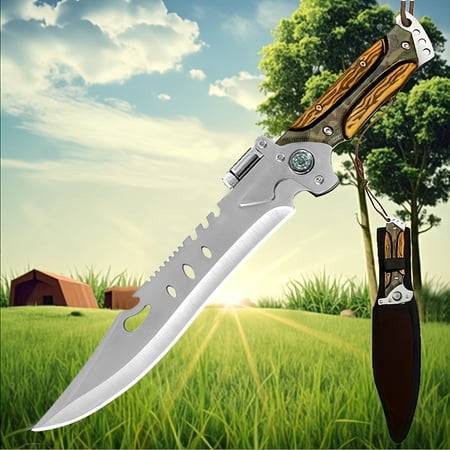 Field Tested Fixed Blade Survival Knife Full Tang Plain Edge Molded Polymer Sheath & Clip Plate Sturdy Outdoor Camping Blade for Survival