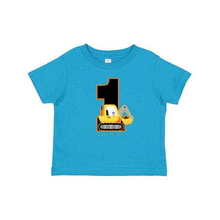 

Inktastic First Birthday Construction Truck 1 Year Old Gift Baby Boy T-Shirt