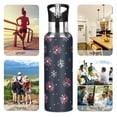 thumbnail image 7 of Yayeee 33oz Insulated Water Bottle Double Wall Stainless Steel with Flip Straw Lid, Red Fireworks Pattern, 7 of 7