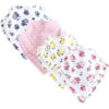 Luvable Friends Unisex Baby Cotton Bandana Bibs, Floral, One Size